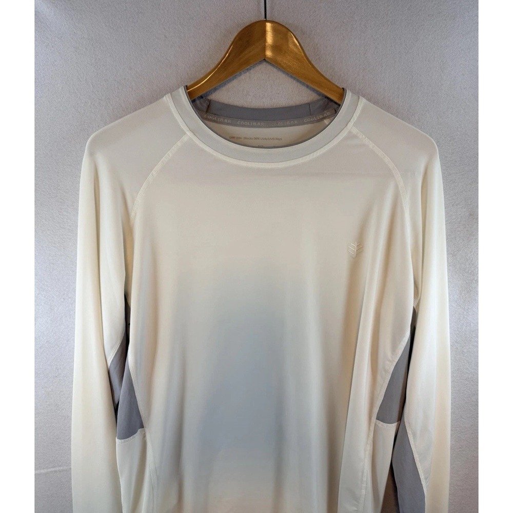 Coolibar Shirt Mens Large Ultimate Rash Guard Long Sleeve‎ UPF 50+ Back Pocket